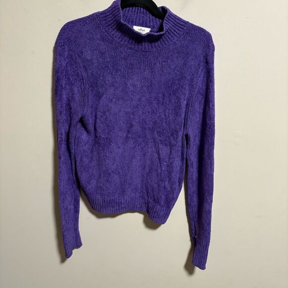 Aritzia Wilfred Corteta Lightweight Mock Neck Sweater Purple- Size Medium - Picture 1 of 12